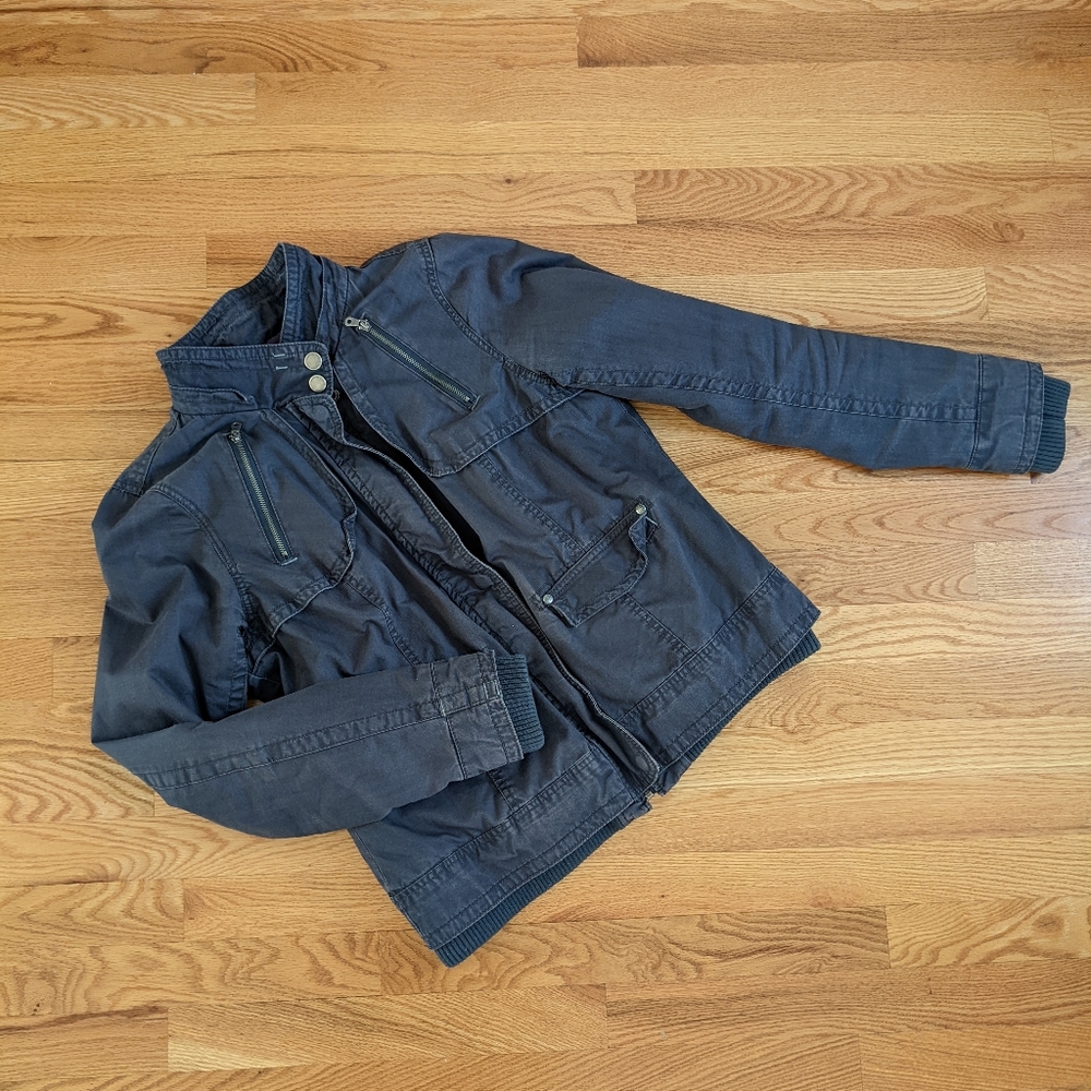 Gray-blue bomber jacket